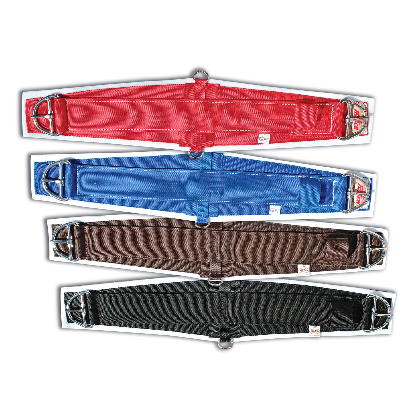 White Felt Roper Cinchas