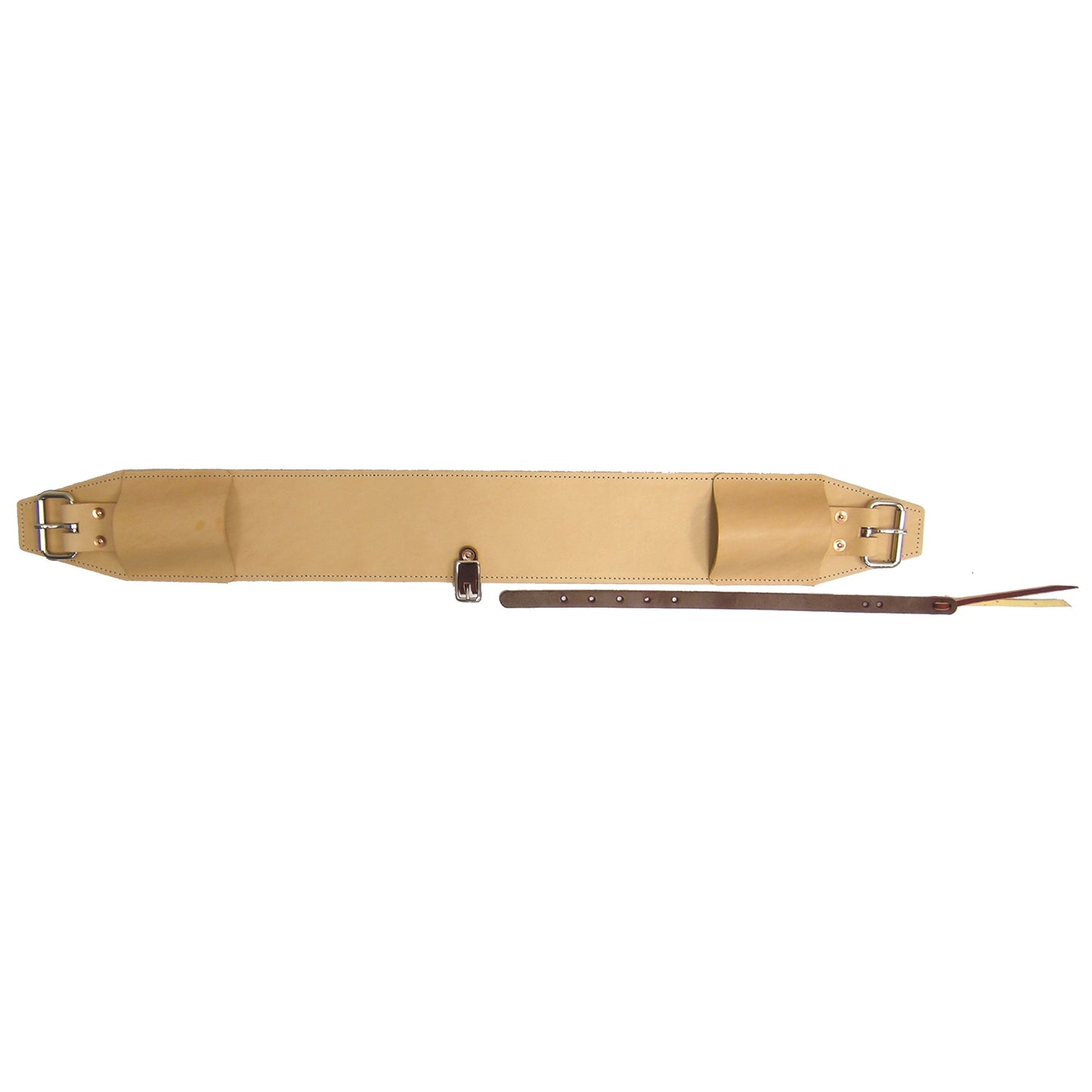 4" Natural Leather Flank Cinch