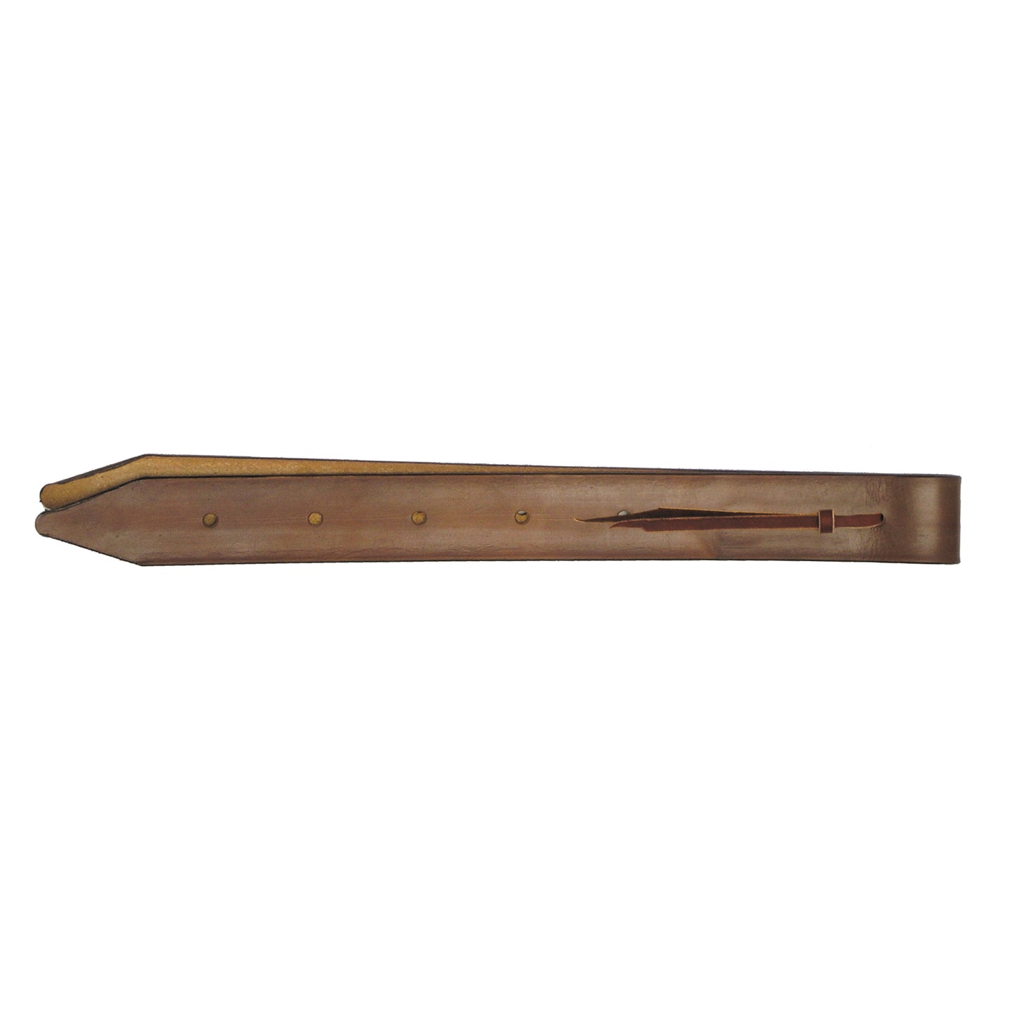1 3/4" Single Ply Skirting Leather Off Billet