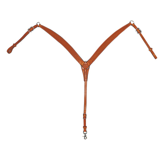Floral Tooled Leather Breast Collars