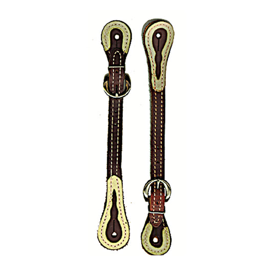Heavy Scalloped, Rawhide Tipped Spur Strap