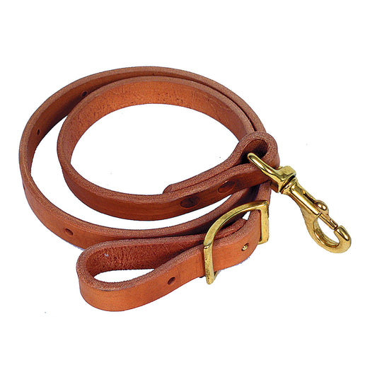 Leather Tie Down - Solid Brass Hardware