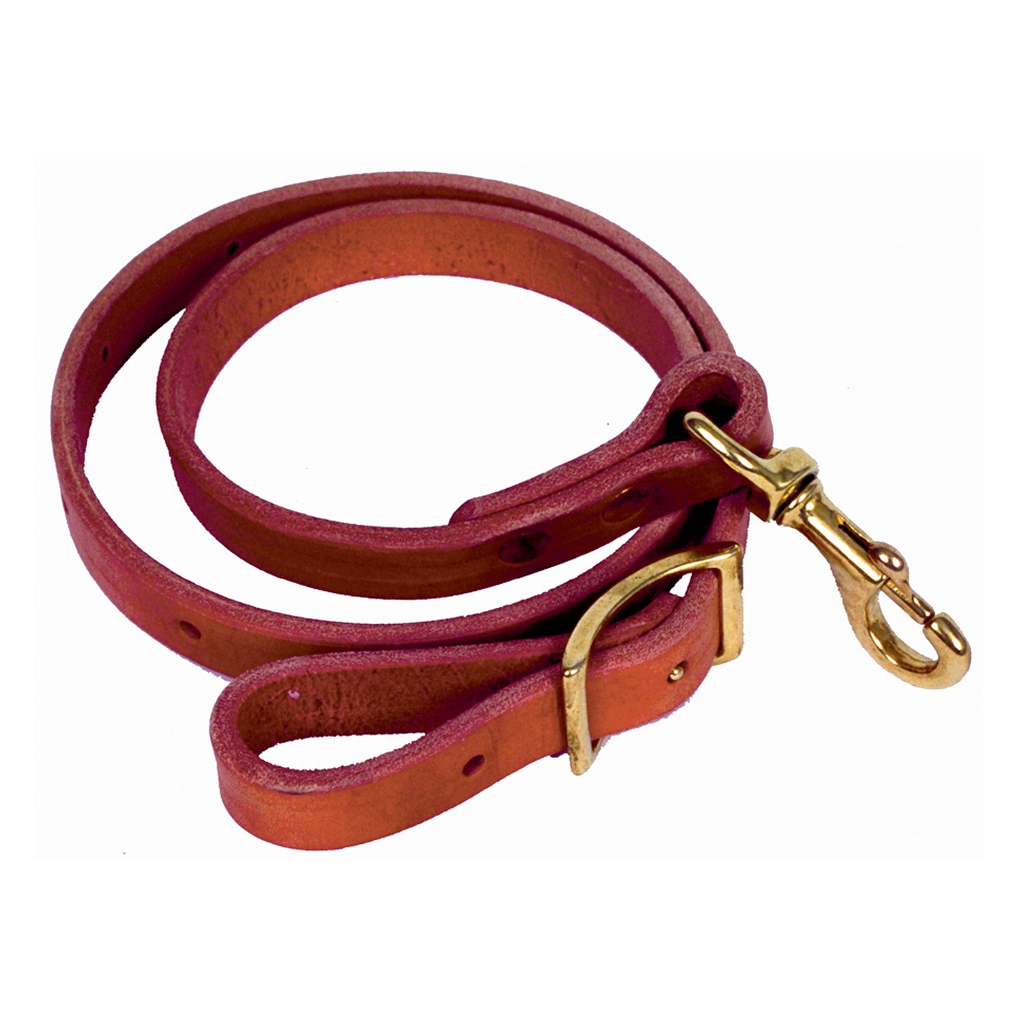 Leather Tie Down - Solid Brass Hardware