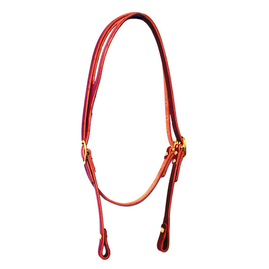 Throat Latch Shaped-Ear Bridle Leather Headstall