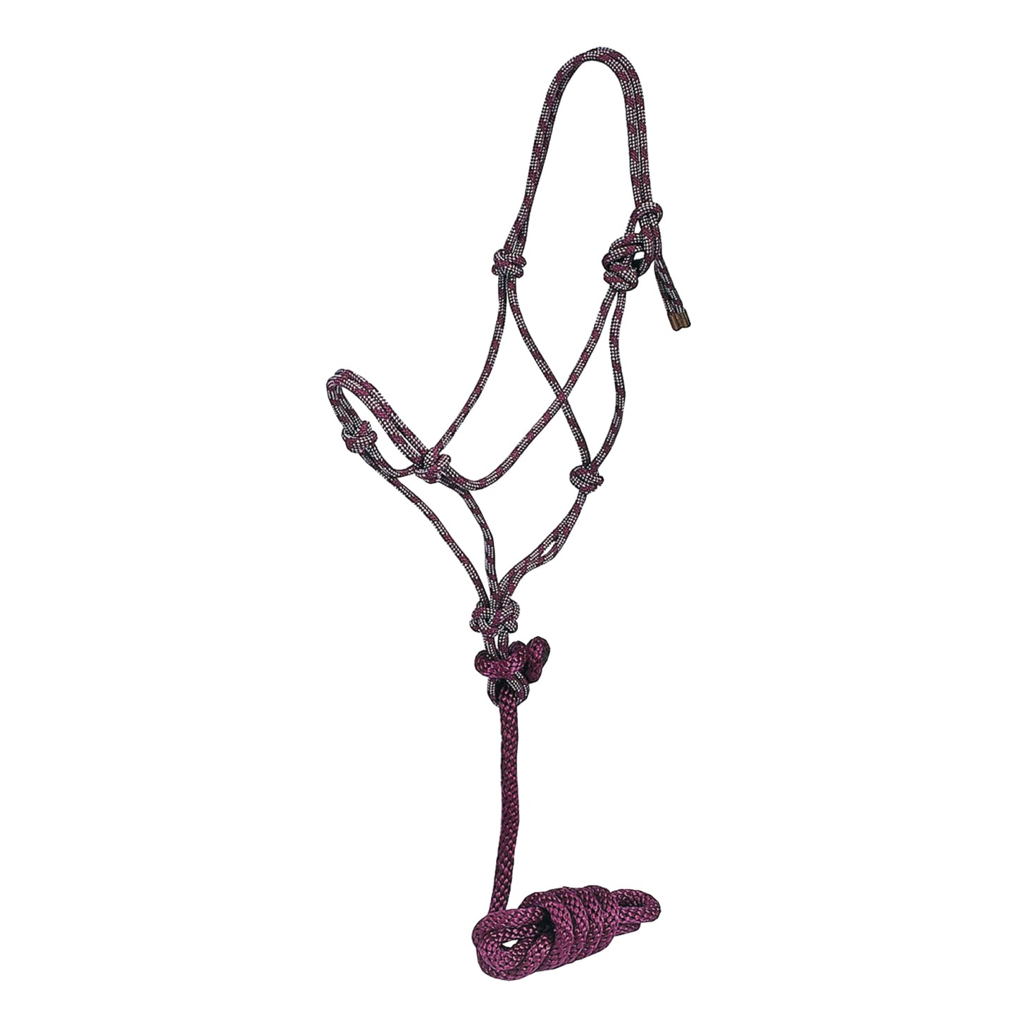 Hand-Tied Rope Halter with attached 8' Long Lead